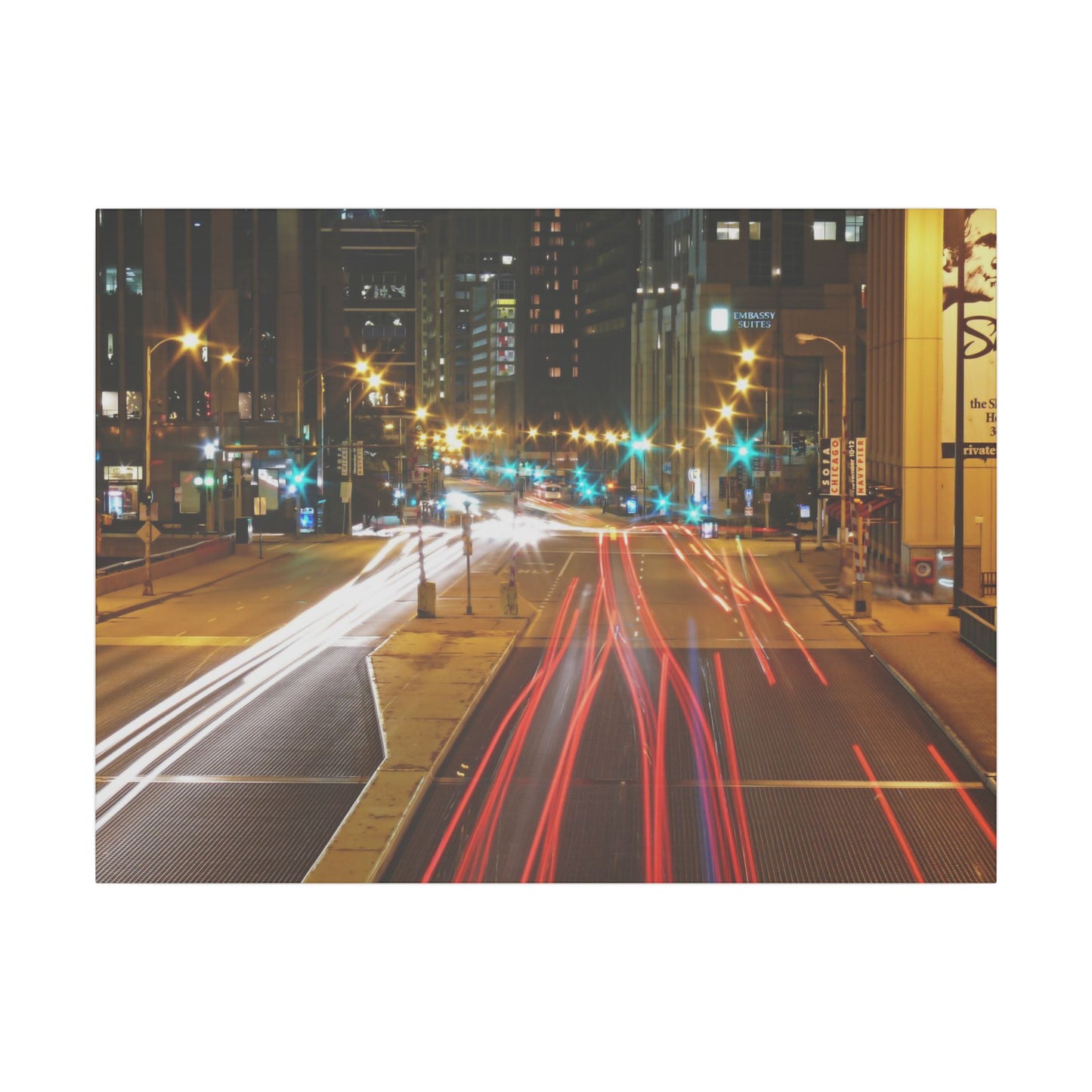 Chicago Nights Matte Canvas, Stretched, 0.75" Wall Art