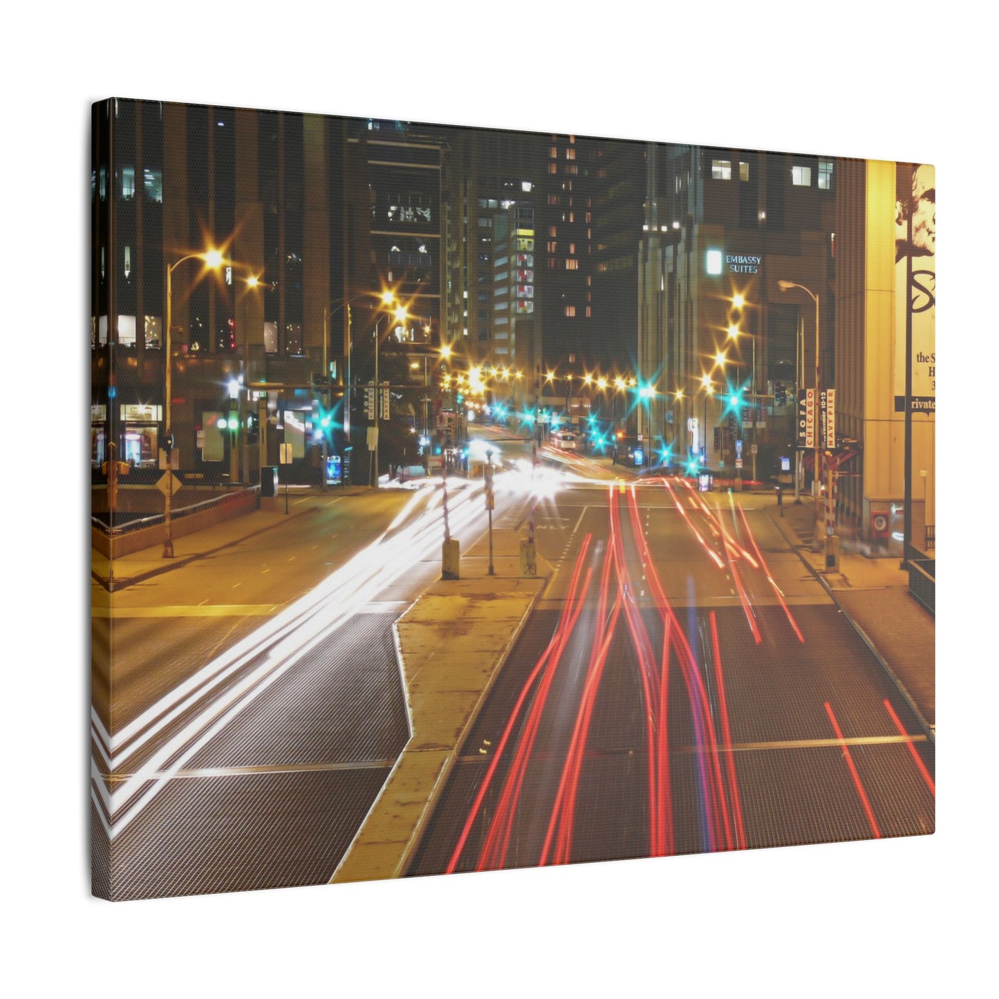 Chicago Nights Matte Canvas, Stretched, 0.75" Wall Art