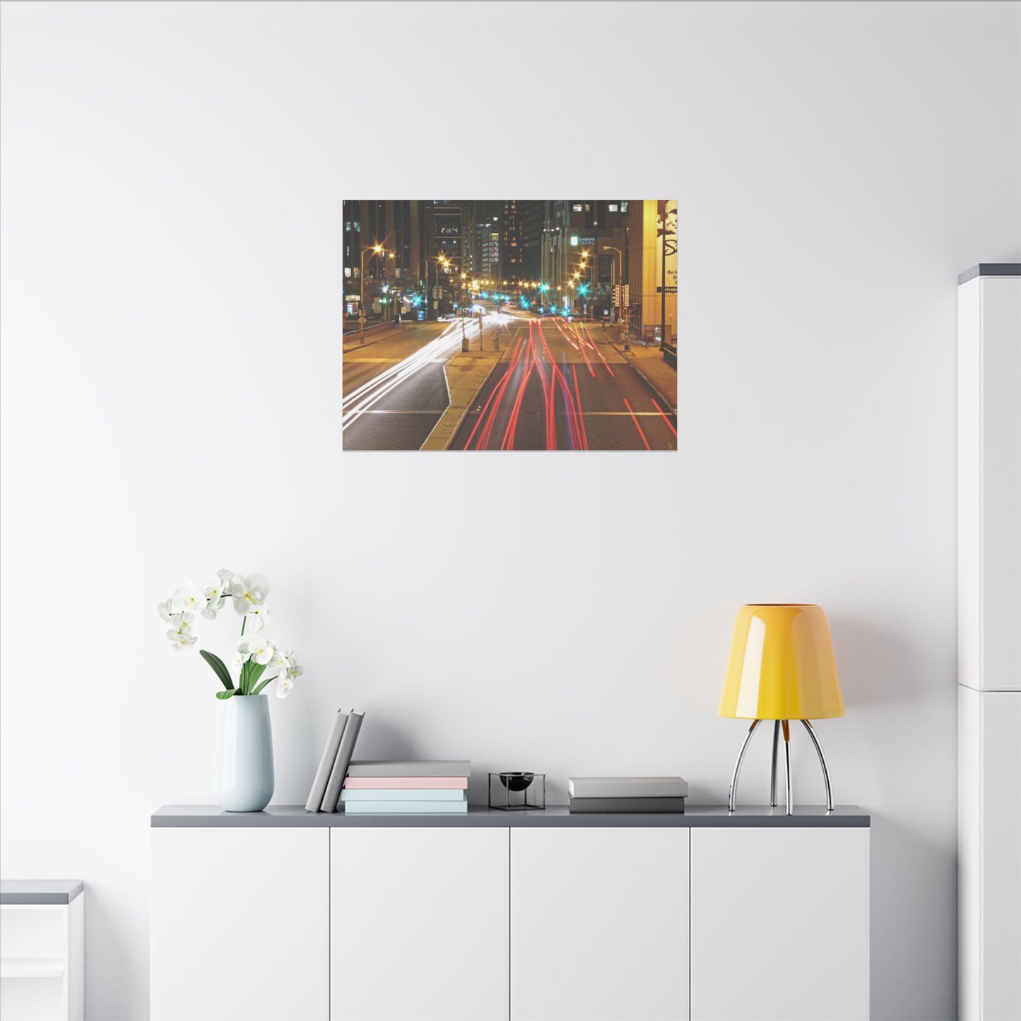 Chicago Nights Matte Canvas, Stretched, 0.75" Wall Art