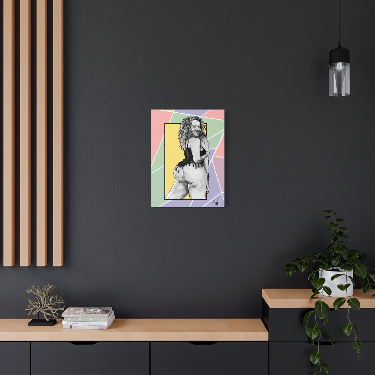 Banana Split on Satin Canvas, Stretched
