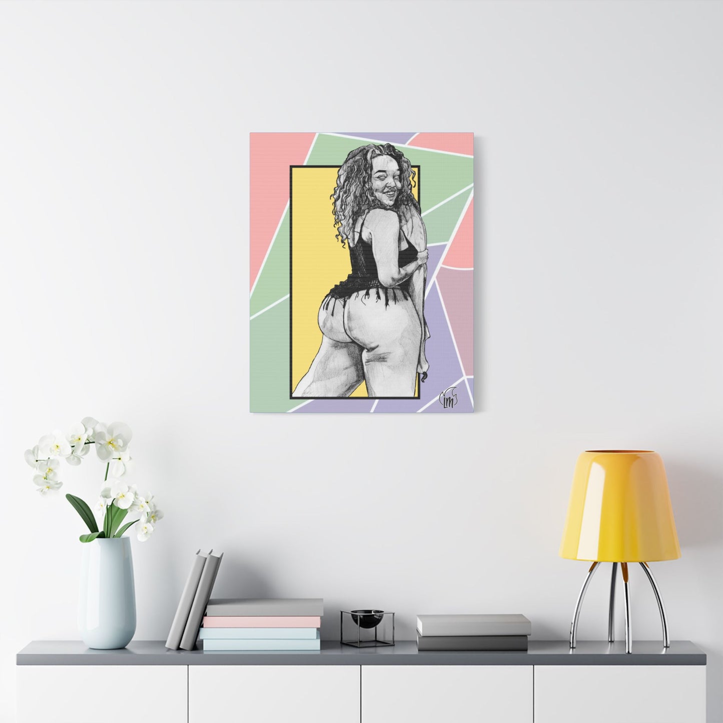 Banana Split on Satin Canvas, Stretched