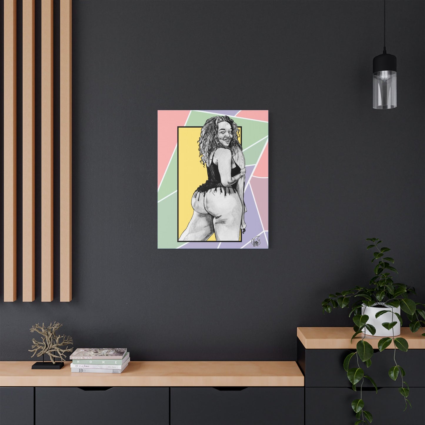 Banana Split on Satin Canvas, Stretched