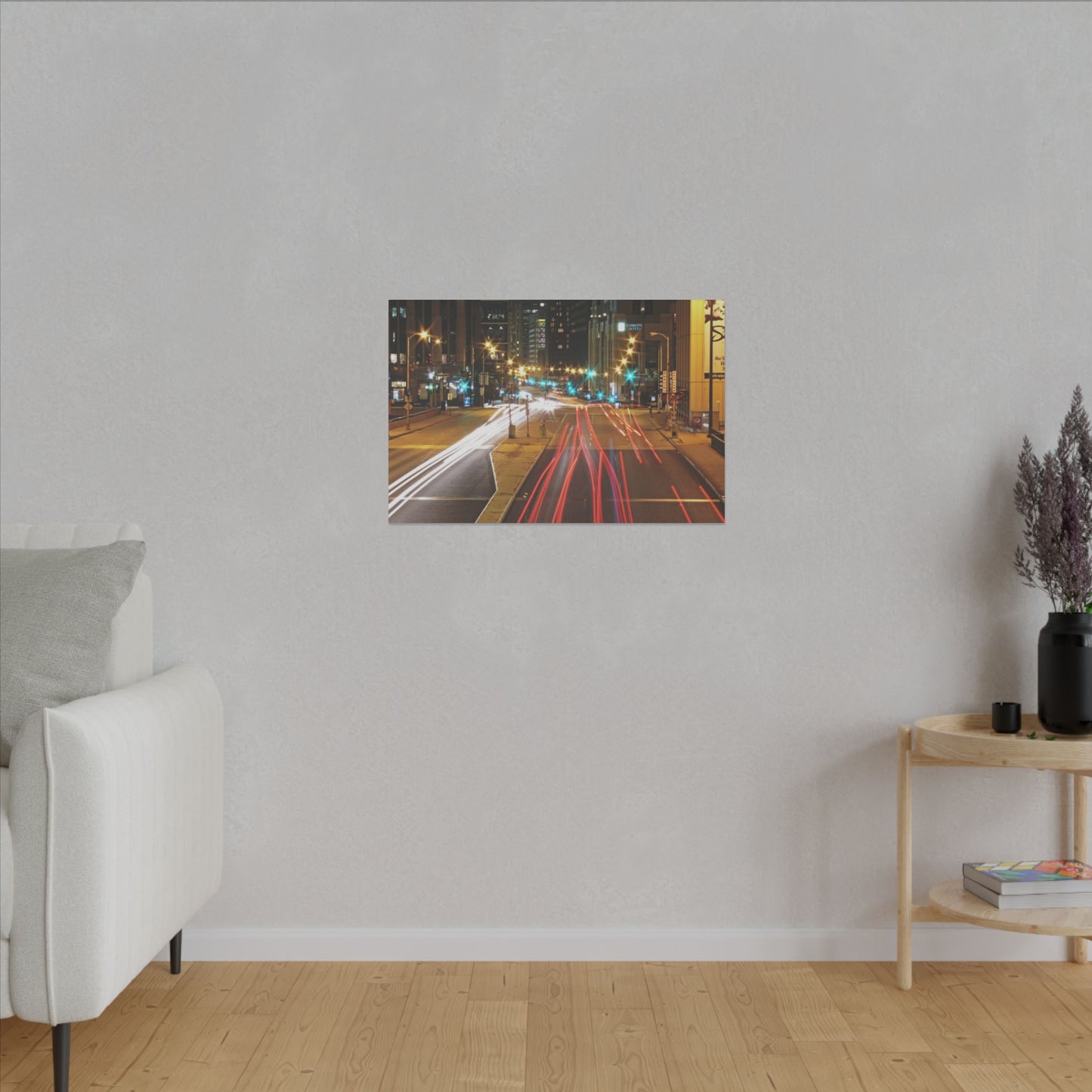 Chicago Nights Matte Canvas, Stretched, 0.75" Wall Art
