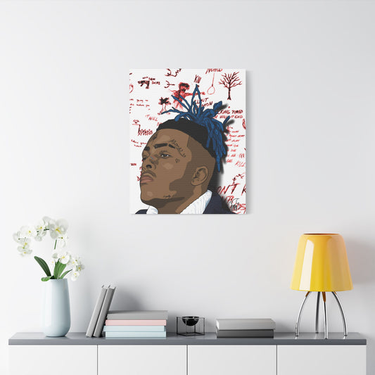 Late Rapper XXX 🕊 RIP  Satin Canvas, Stretched
