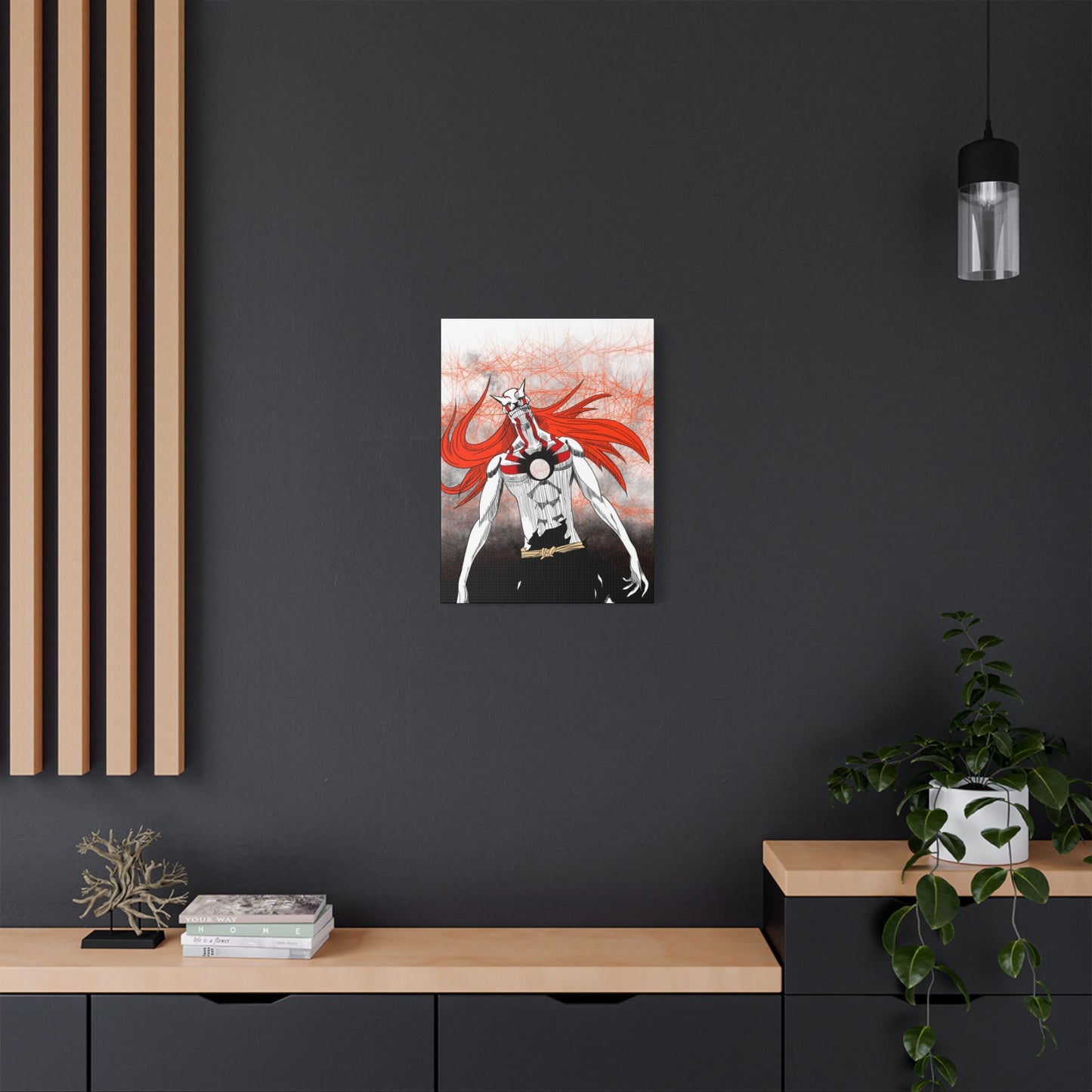 Bleach Anime, Hollow Reaper on Satin Canvas, Stretched